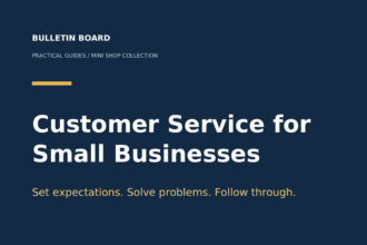 Customer Service for Small Businesses Cover