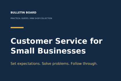 Customer Service for Small Businesses Cover